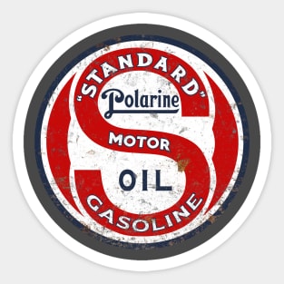 Standard Polarine Motor Oil vintage rusted sign Sticker